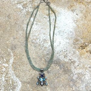 Beautiful, handmade stone and sterling pendant necklace   ✨🌟💥